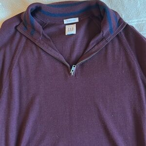 Gap maroon 1/4 zip sweater